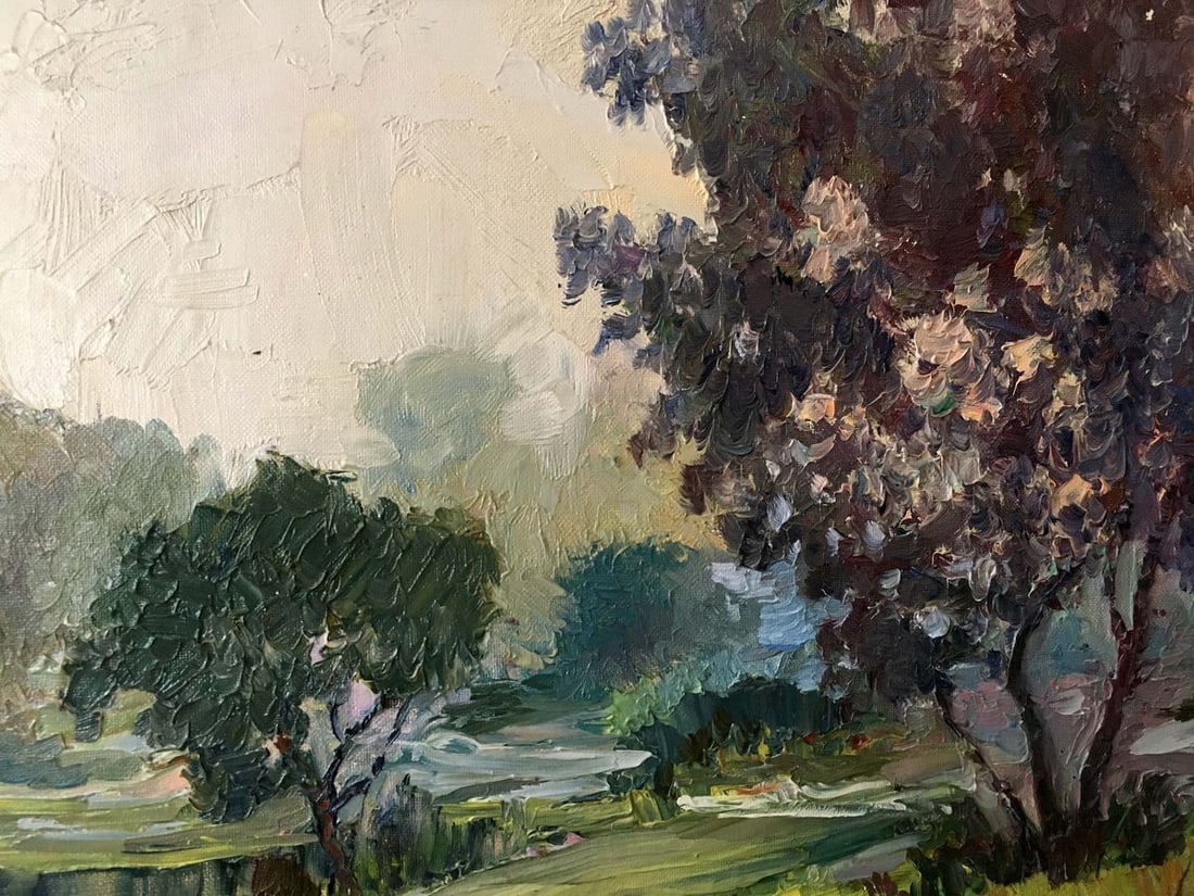 Oil painting River landscape Lednev Dmytro Yakovych - 7