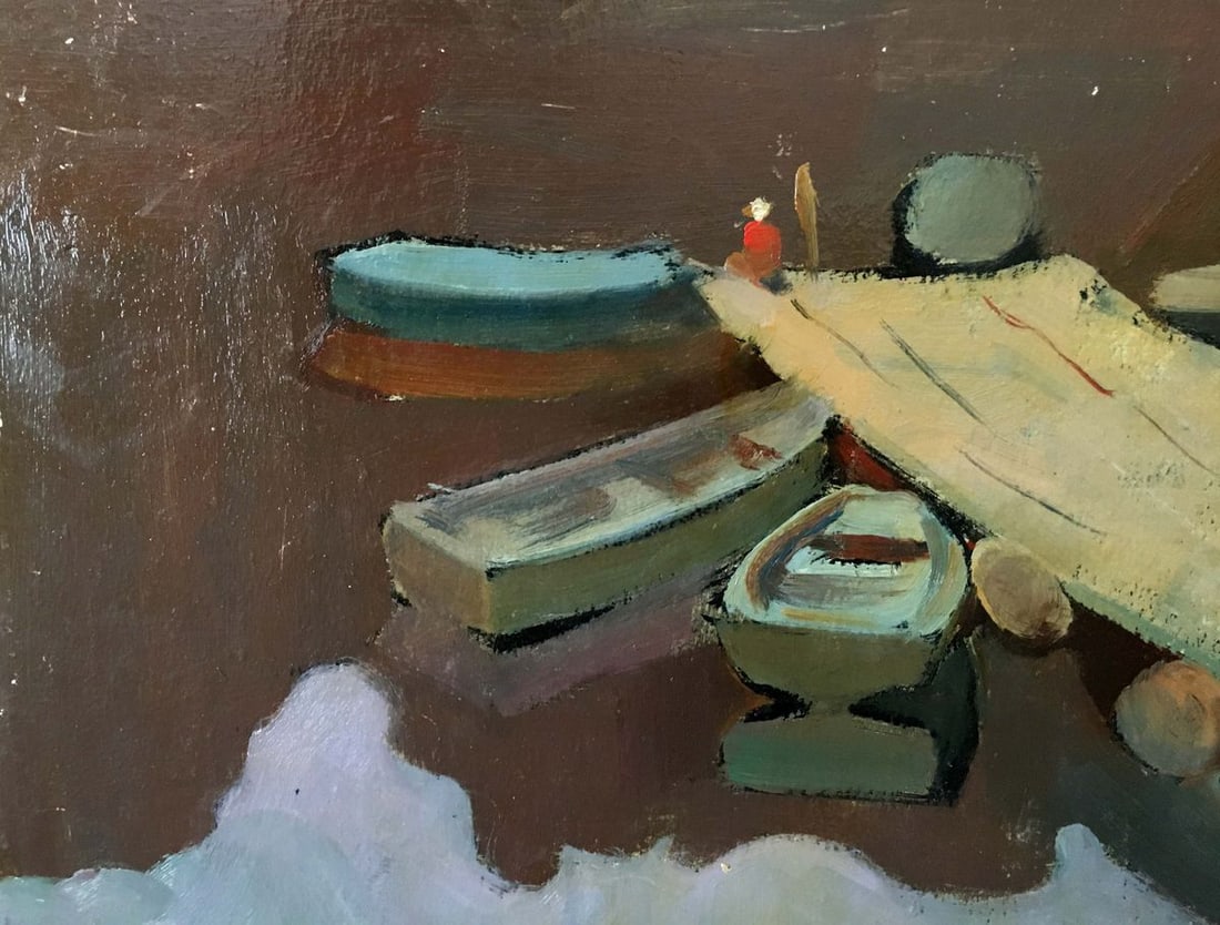 Oil painting Boat mooring Kiyansky Yuri Ivanovich - 2