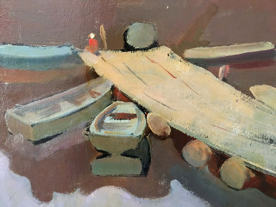 Oil painting Boat mooring Kiyansky Yuri Ivanovich - 3