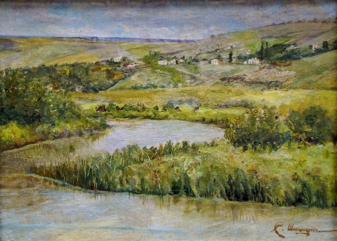 Oil painting Summer landscape - 2