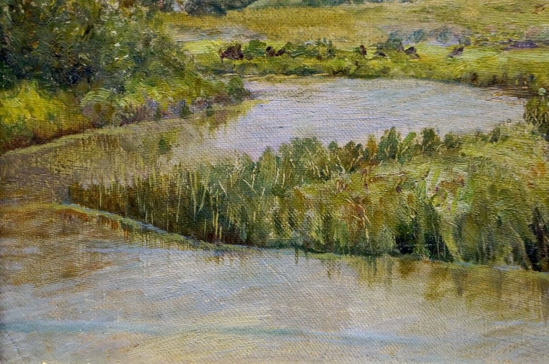 Oil painting Summer landscape - 3