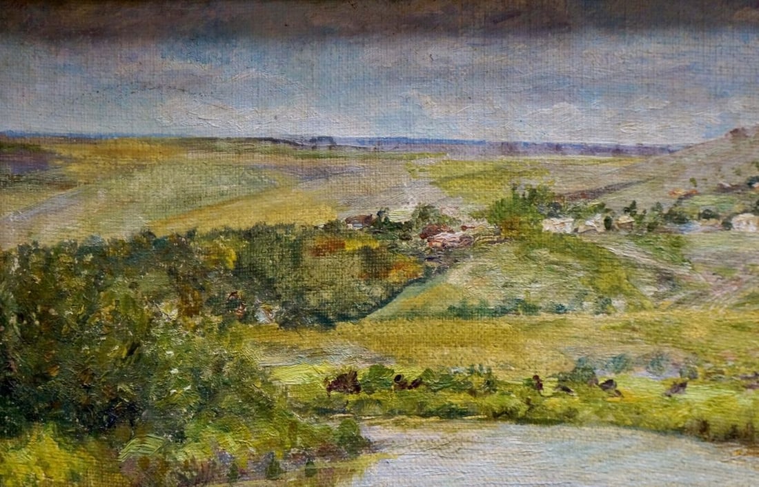 Oil painting Summer landscape - 4