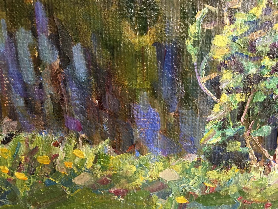 Oil painting River landscape - 2