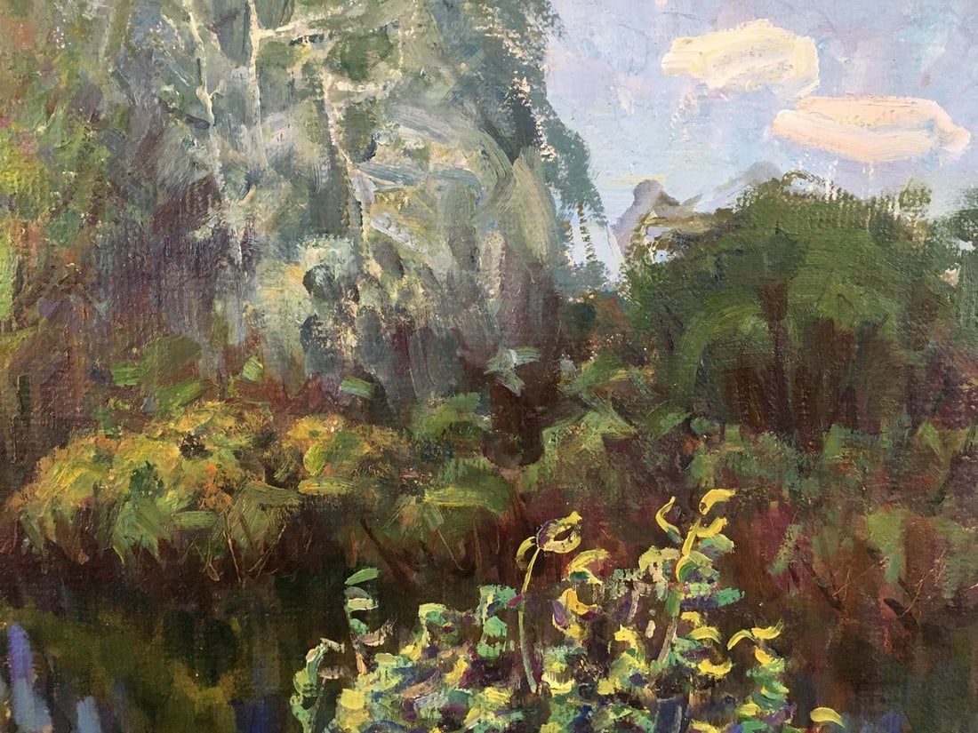 Oil painting River landscape - 3