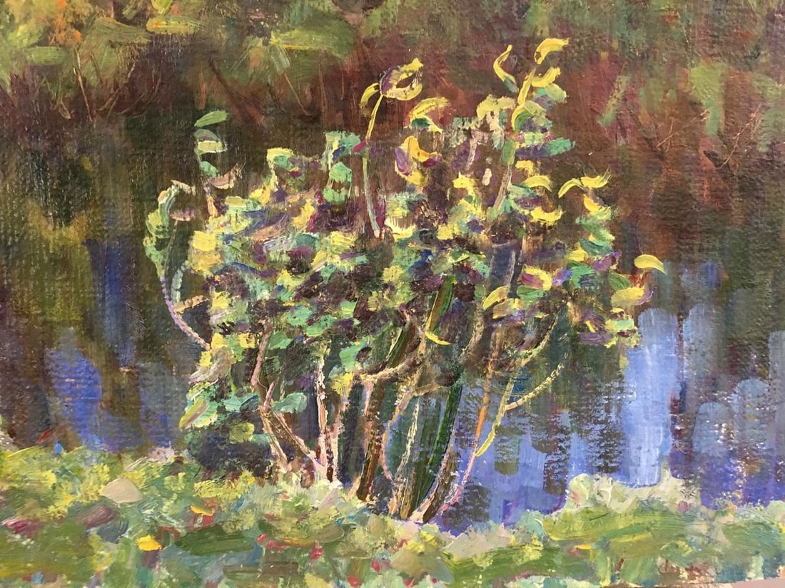Oil painting River landscape - 6