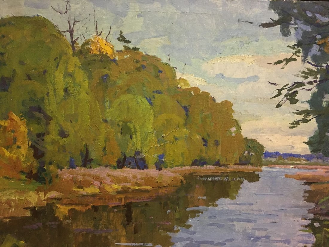 Oil painting River landscape Korostelev Vladimir Alexandrovich - 2