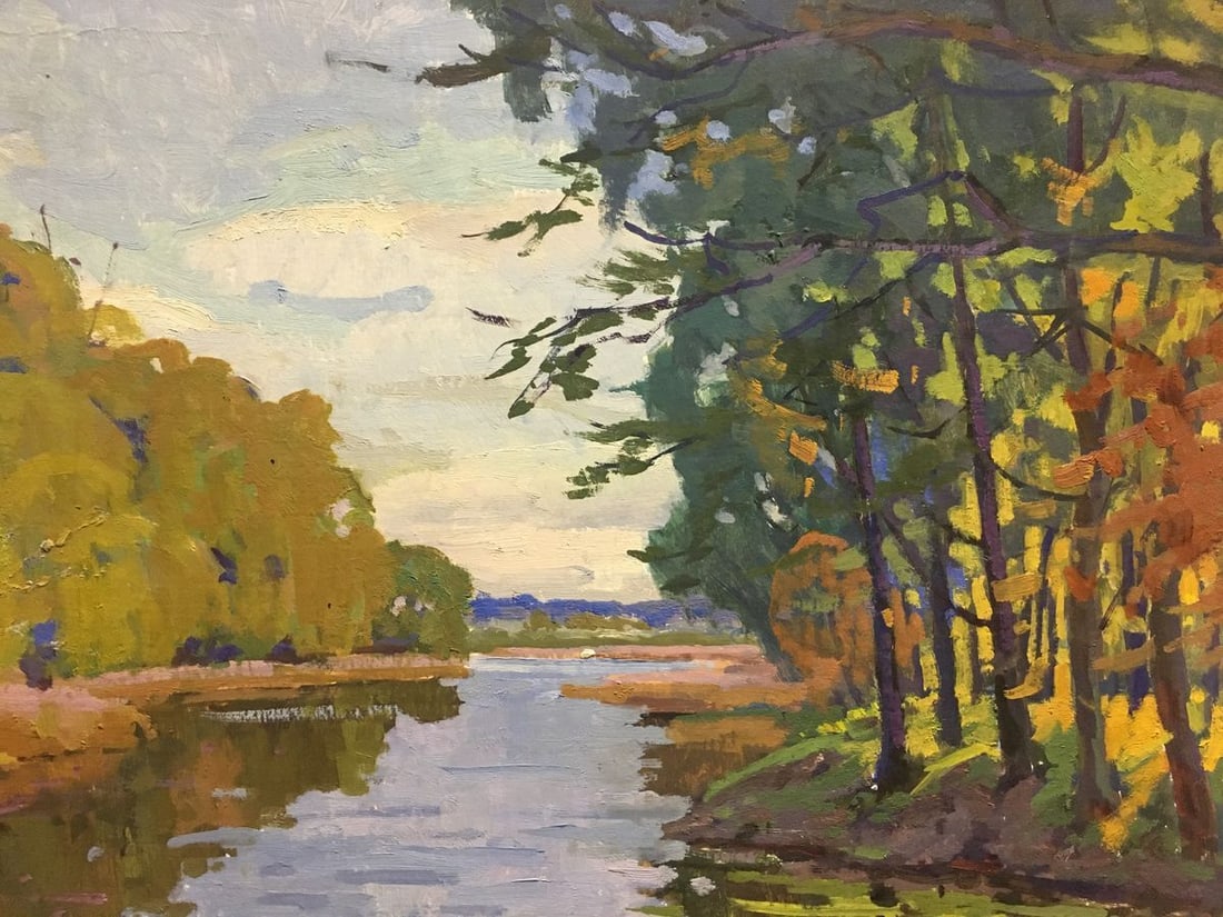 Oil painting River landscape Korostelev Vladimir Alexandrovich - 3