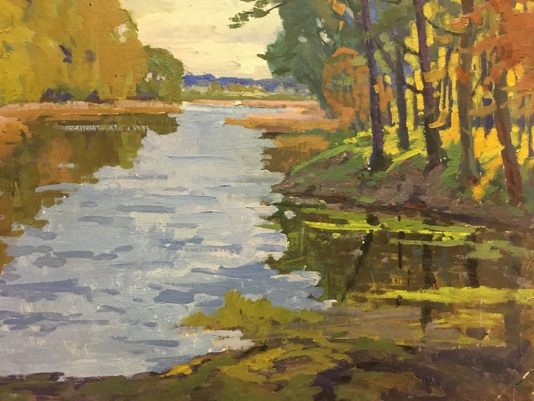 Oil painting River landscape Korostelev Vladimir Alexandrovich - 4