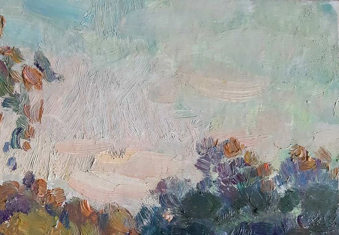 Oil painting River landscape Kovalenko Ivan Mikhailovich - 3