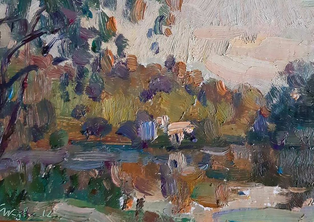 Oil painting River landscape Kovalenko Ivan Mikhailovich - 4