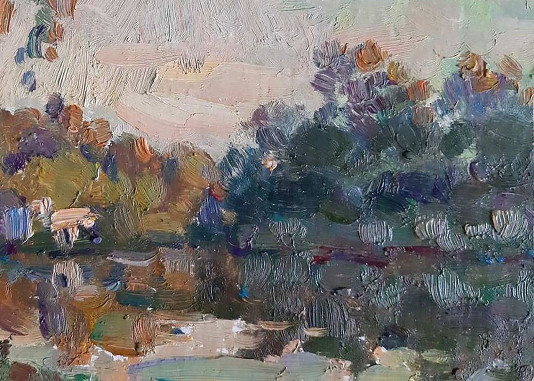 Oil painting River landscape Kovalenko Ivan Mikhailovich - 5