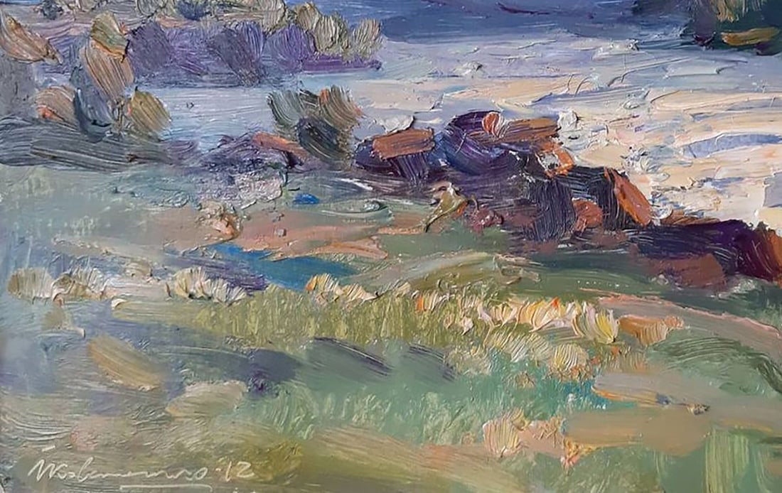 Oil painting River landscape Kovalenko Ivan Mikhailovich - 4