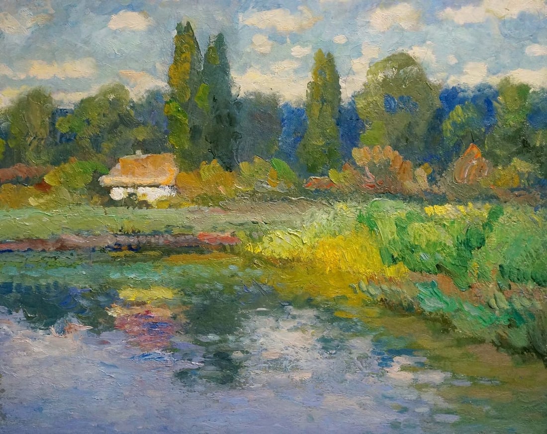 Oil painting Near the river Mynka Alexander Fedorovich - 2