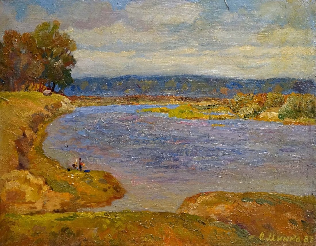 Oil painting Over the river Mynka Alexander Fedorovich - 2