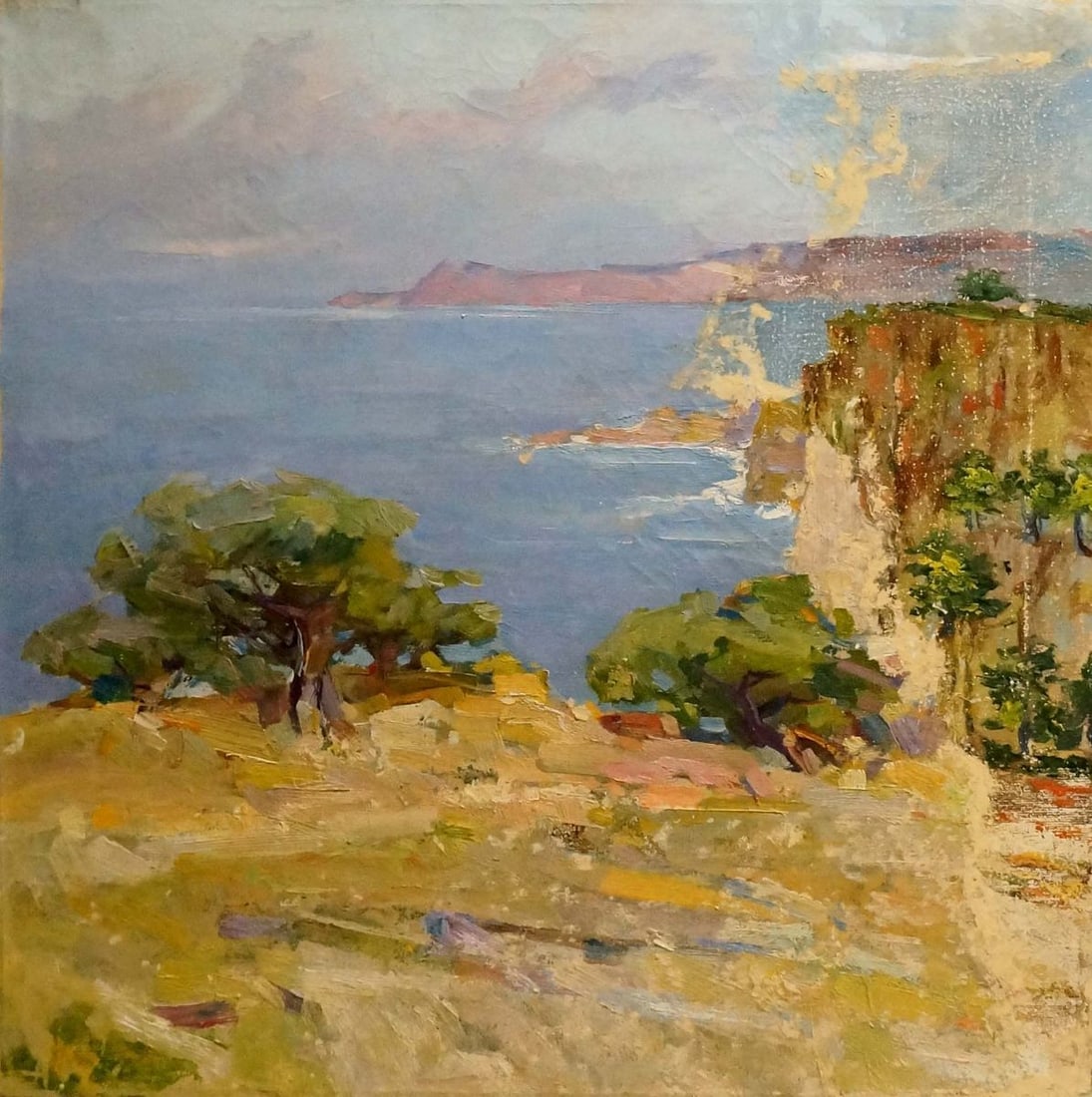 Oil painting Landscapes Zaretsky Victor Ivanovich: Title: Oil painting Landscapes Zaretsky Victor Ivanovich Description: NoVern 560 *** ABOUT THIS PAINTING *** * TITLE: "Landscapes" * ARTISTS: Zaretsky Victor Ivanovich * SIZE: 70x70 cm/'27.55x27.55 in