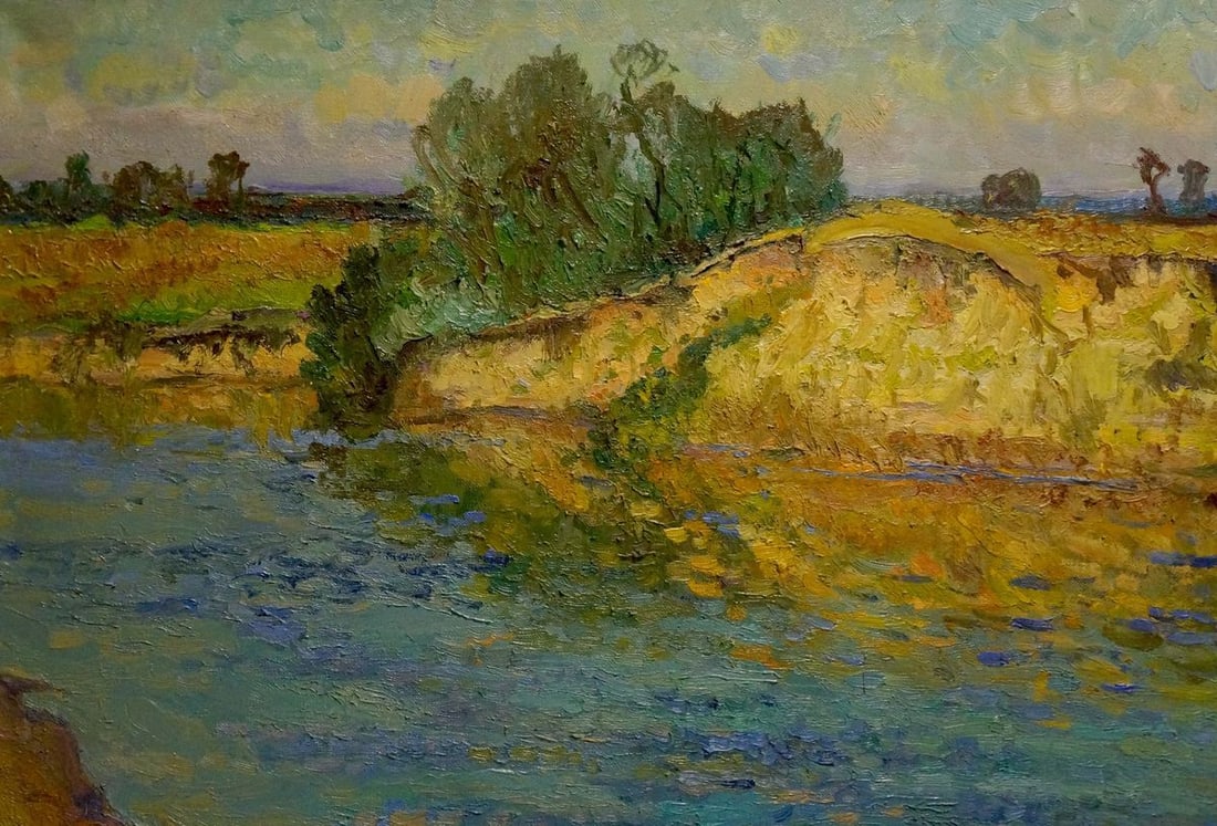 Oil painting River landscape Mynka Alexander Fedorovich - 4