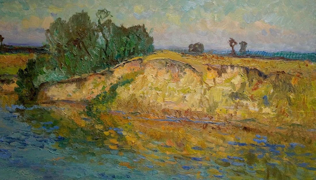 Oil painting River landscape Mynka Alexander Fedorovich - 5