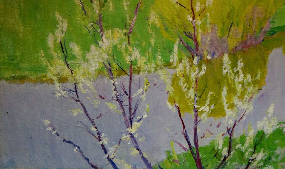 Oil painting River flows Tolpekin Yu. - 3