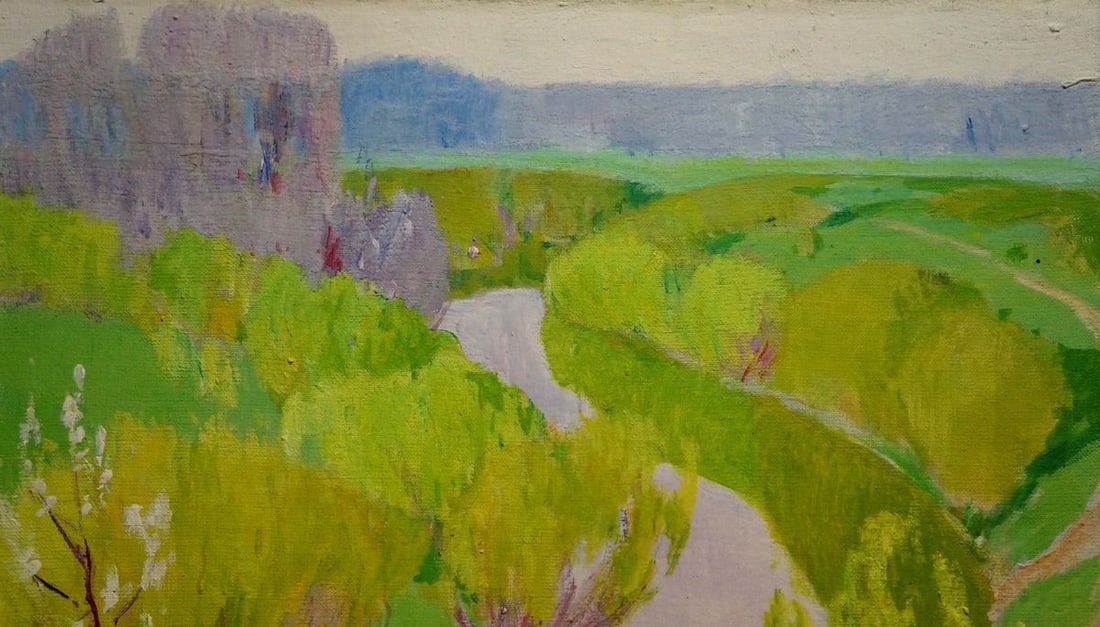 Oil painting River flows Tolpekin Yu. - 5