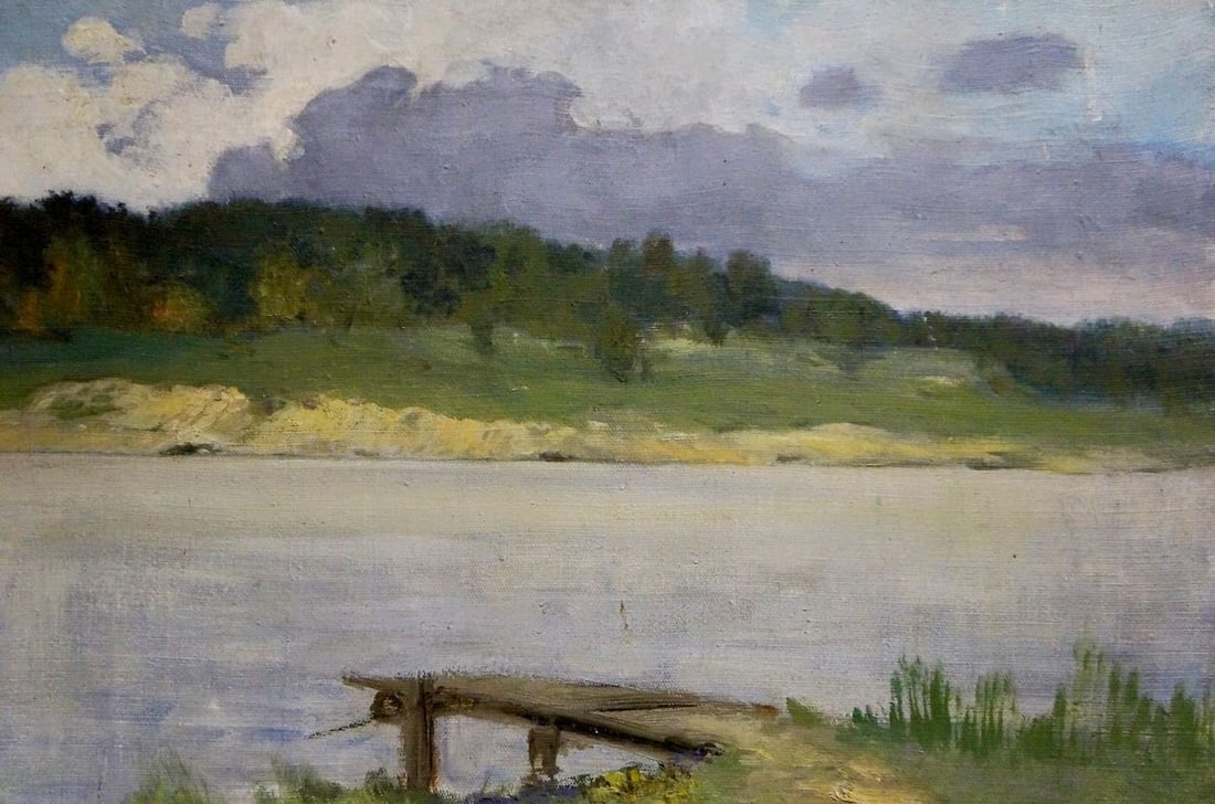 Oil painting Path to the river - 4
