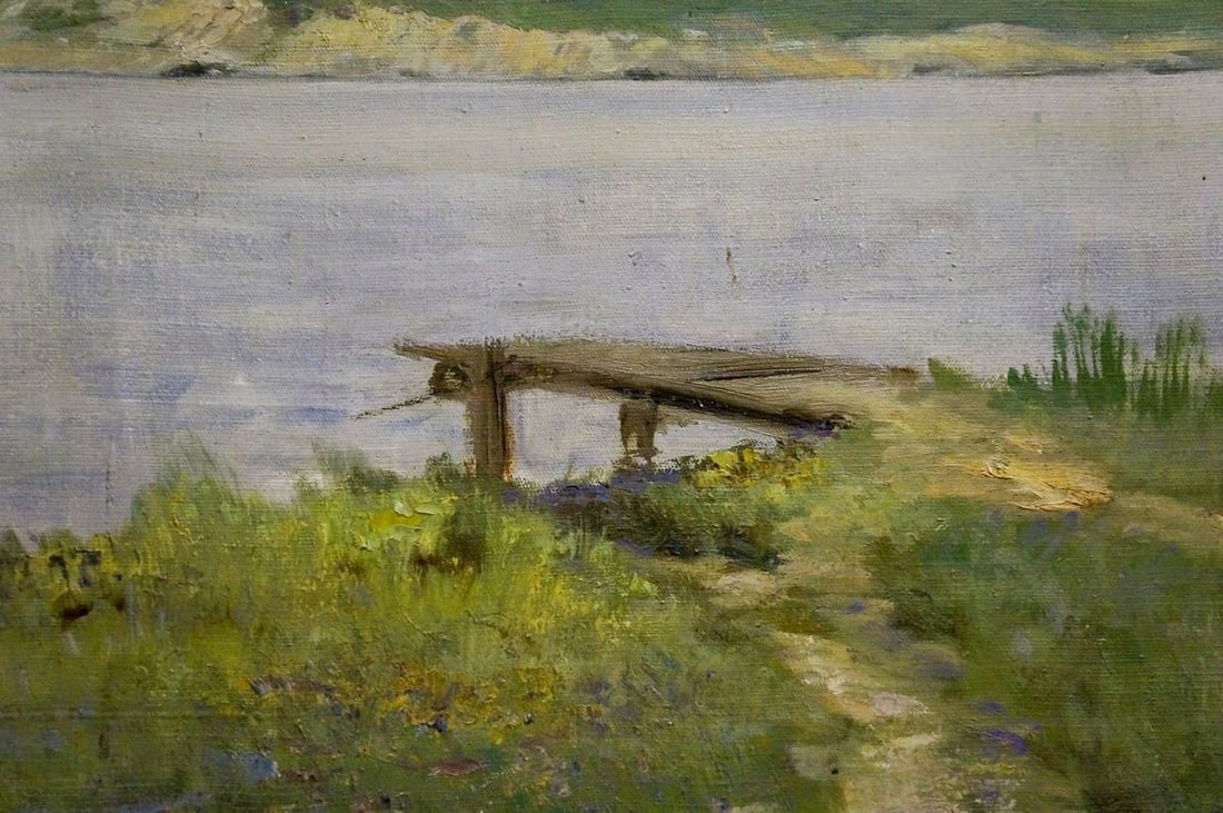 Oil painting Path to the river - 6