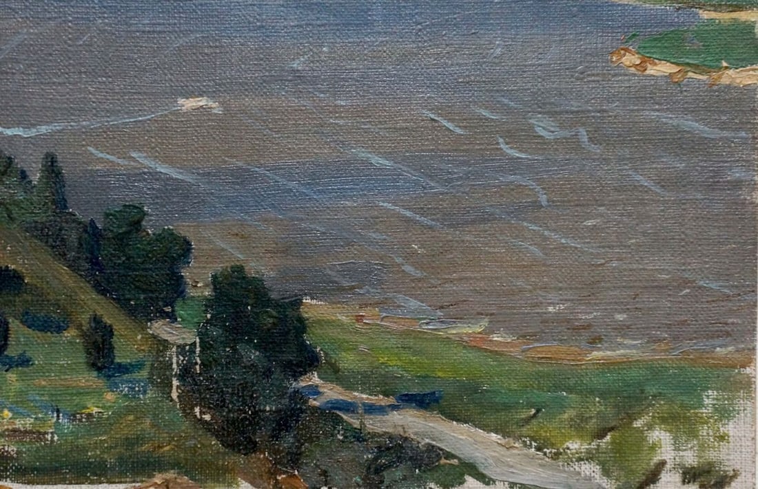 Oil painting Landscape of the plains - 5