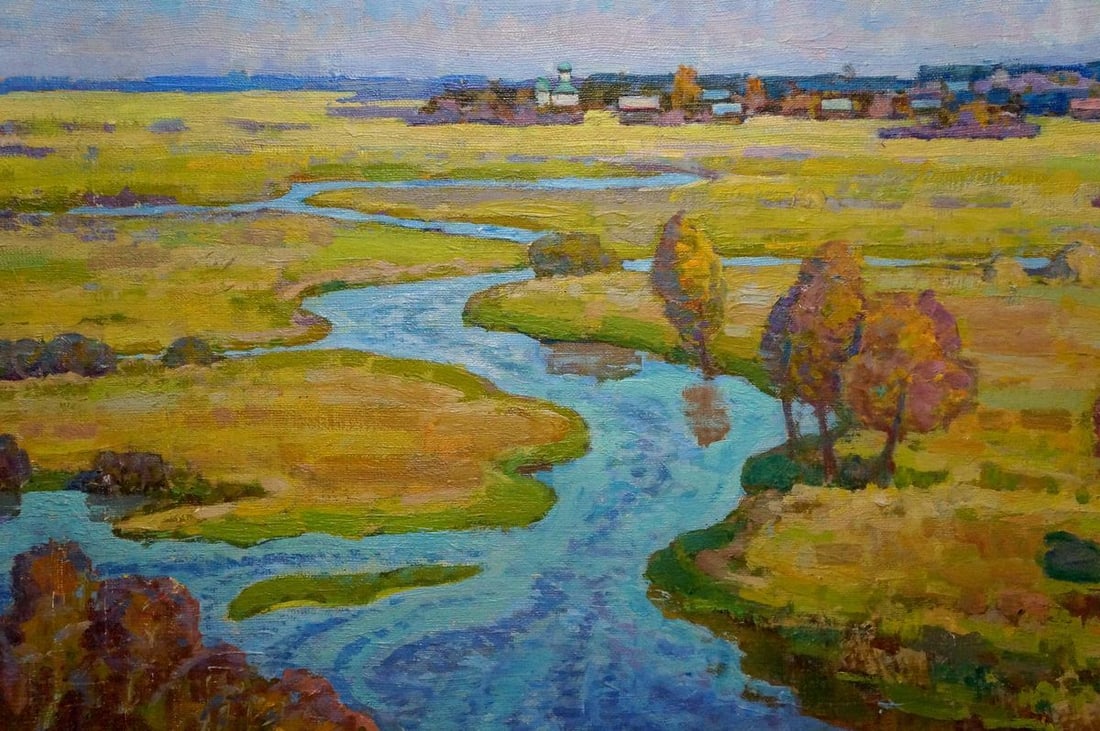 Oil painting River landscape Ruban Grigory Savelievich - 6