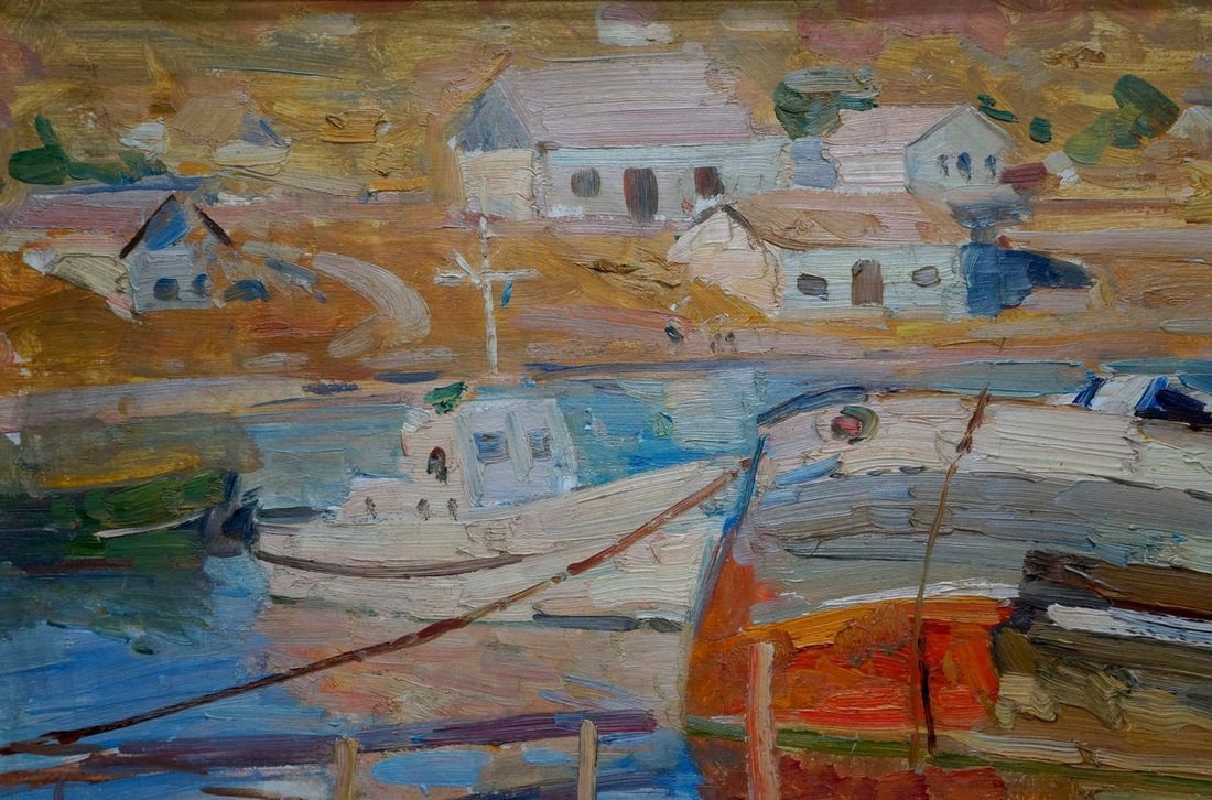 Oil painting In Port Khodchenko Lev Pavlovich - 3