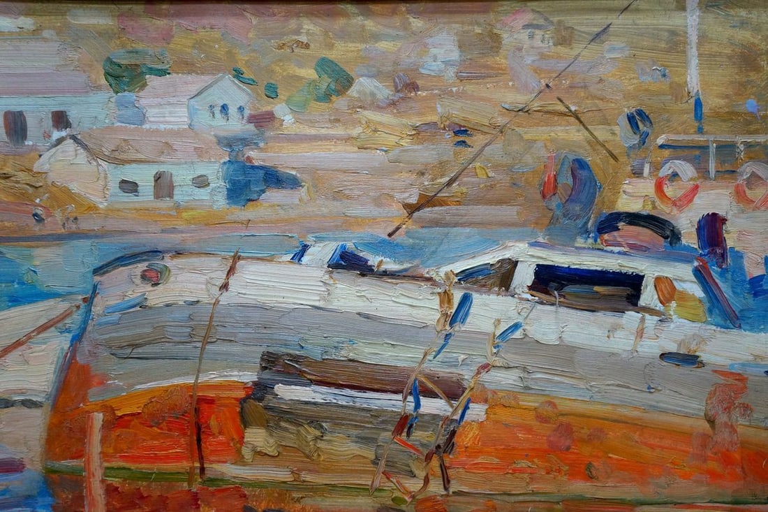 Oil painting In Port Khodchenko Lev Pavlovich - 4
