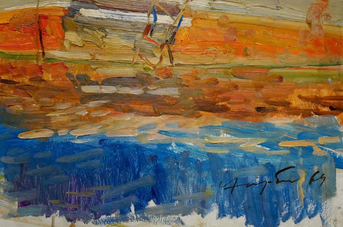 Oil painting In Port Khodchenko Lev Pavlovich - 5