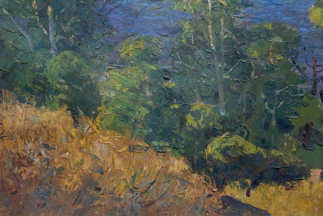 Oil painting River landscape Egorov Boris Kuzmich - 2