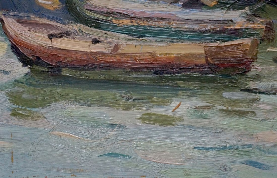 Oil painting Ferry landscape Yarovoy Stepan Kalinovich - 3