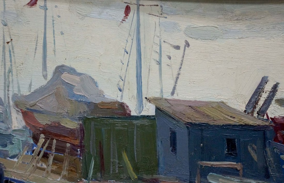 Oil painting Ferry landscape Yarovoy Stepan Kalinovich - 4