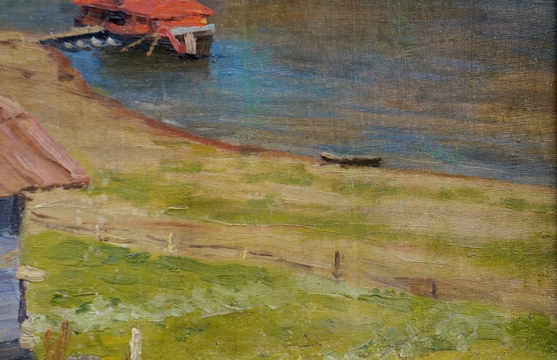 Oil painting House by the shore Mynka Alexander Fedorovich - 5