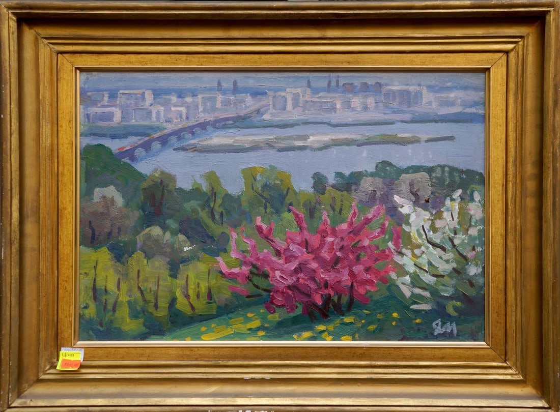 Oil painting Red apple tree Matsievskaya Yadviga Aleksandrovna (1 of 8)