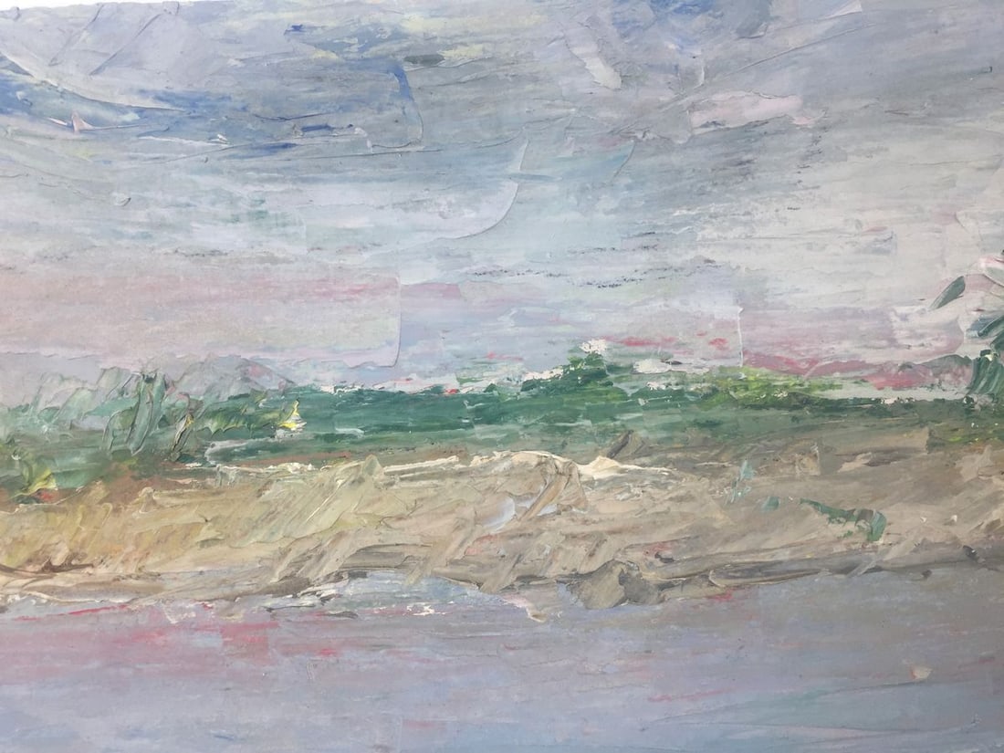 Oil painting River original picture painter - 4