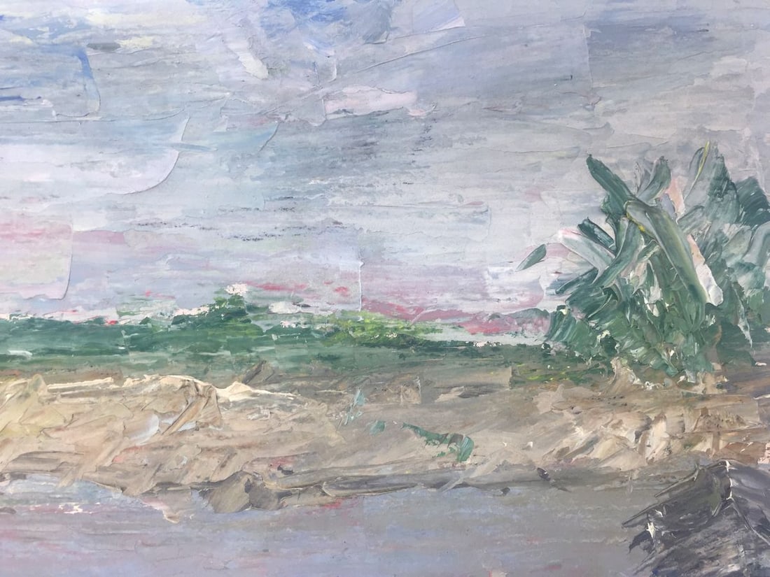 Oil painting River original picture painter - 5
