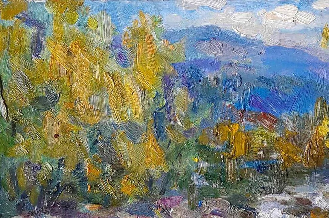 Oil painting Stream in the forest Kovalenko Ivan Mikhailovich - 2