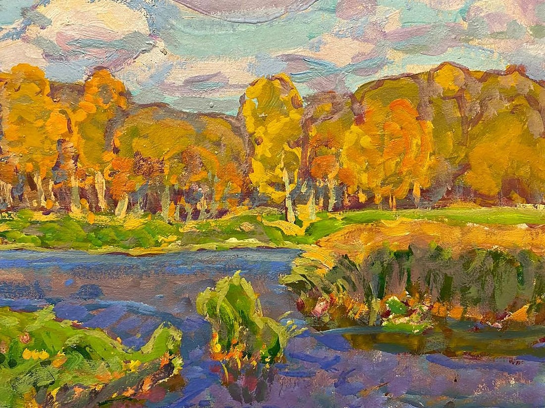 Oil painting Rest in the autumn forest Kolosovsky Georgy Sergeevich - 2
