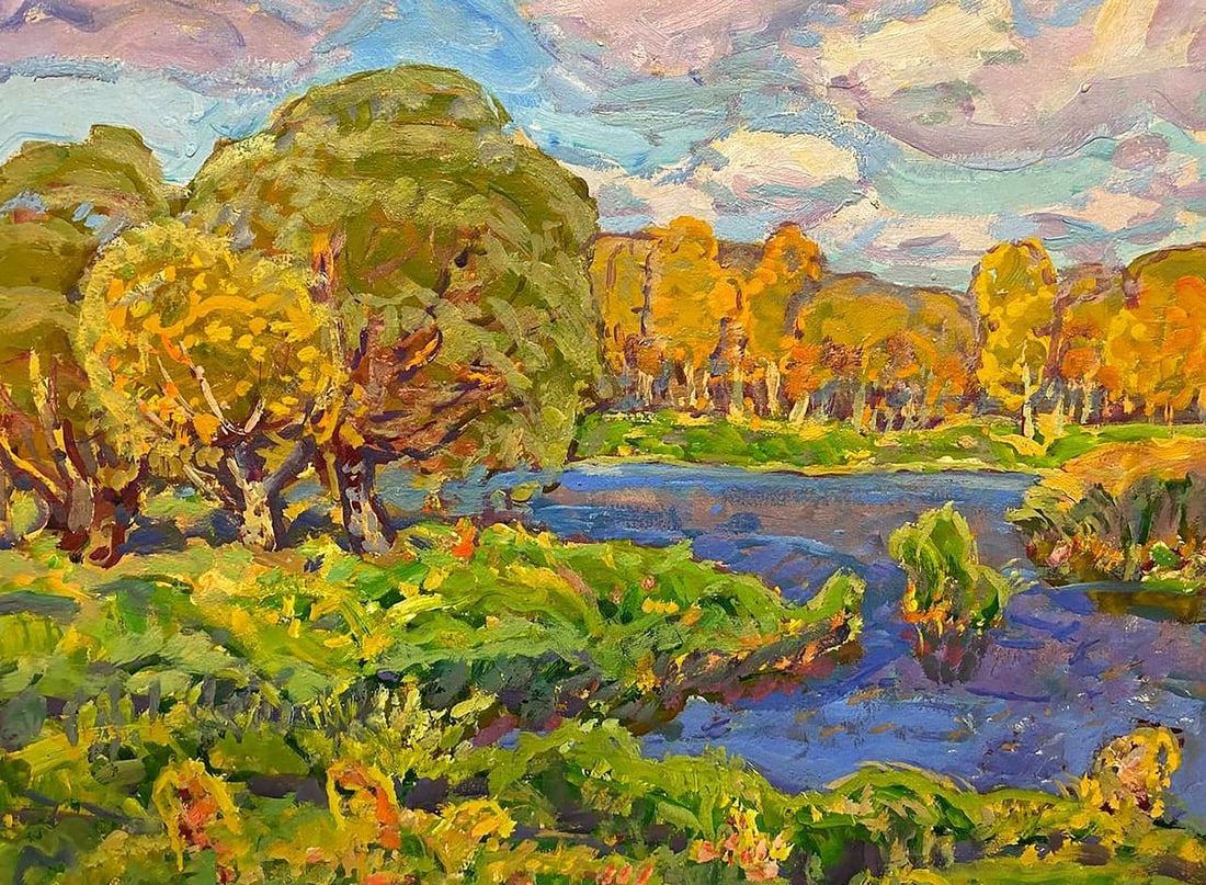 Oil painting Rest in the autumn forest Kolosovsky Georgy Sergeevich - 5