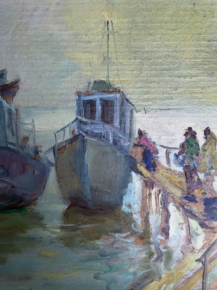 Oil painting On the pier Wihyrovskii Victor - 6