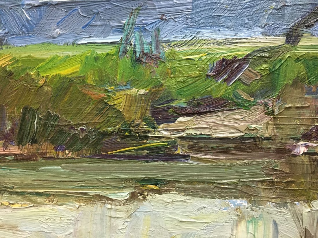 Oil painting River landscape Zakharov Fedor Zakharovich - 11