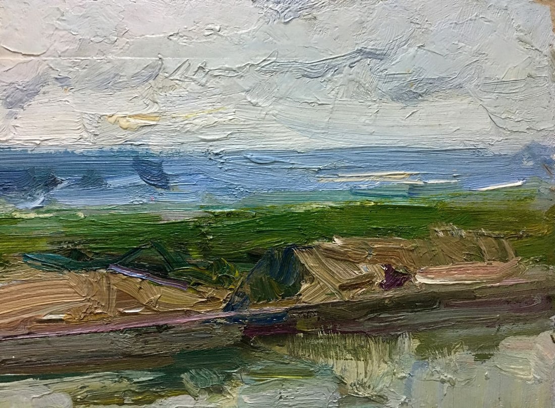 Oil painting River landscape Zakharov Fedor Zakharovich - 5