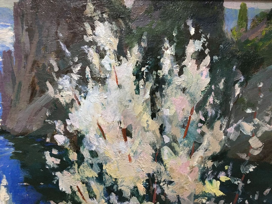 Oil painting River along the cliffs Levichev A. - 7