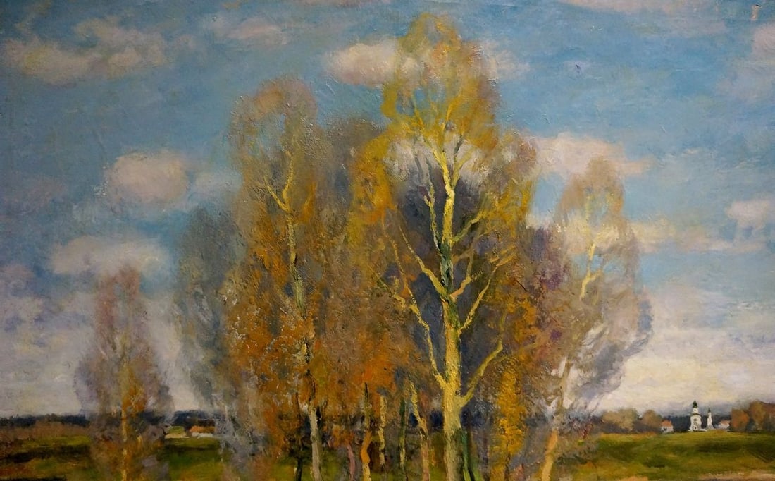 Oil painting Autumn landscape Mynka Alexander Fedorovich - 3