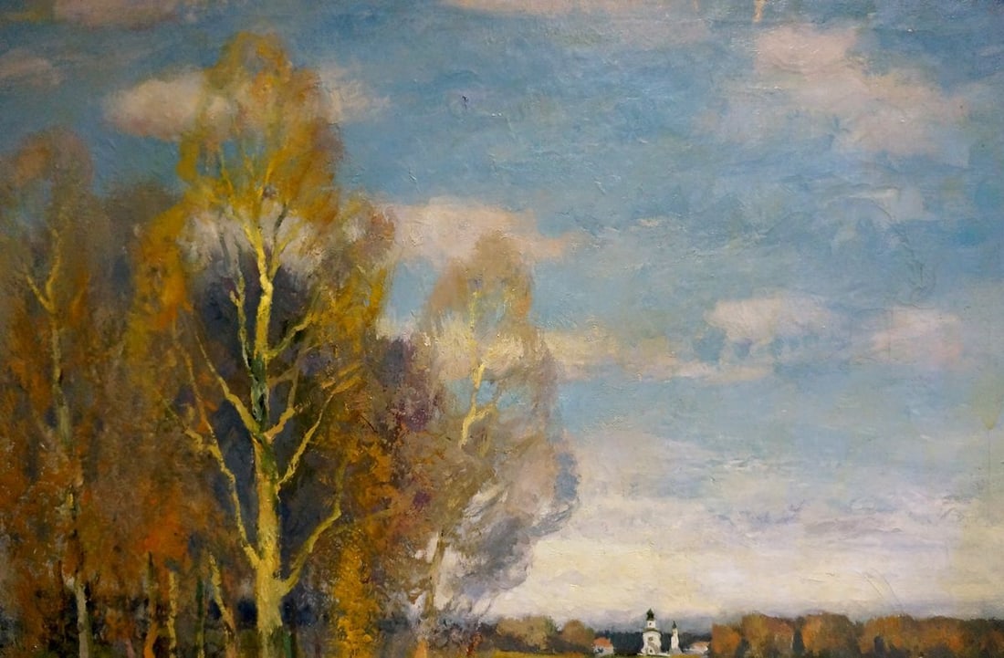 Oil painting Autumn landscape Mynka Alexander Fedorovich - 4