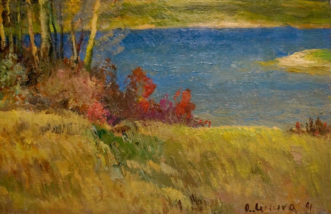 Oil painting Autumn landscape Mynka Alexander Fedorovich - 5