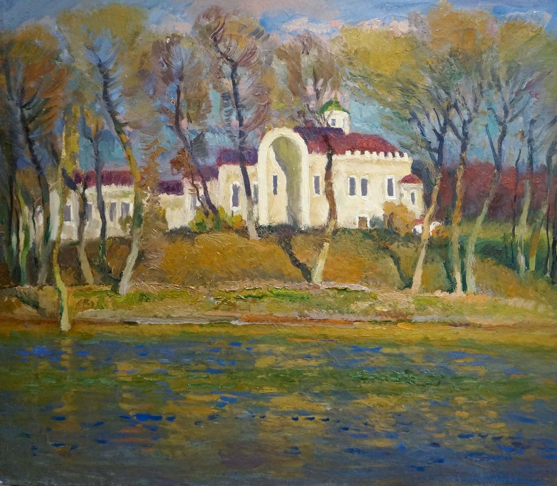 Oil painting Museum Mynka Alexander Fedorovich: Title: Oil painting Museum Mynka Alexander Fedorovich Description: NoVern 956 *** ABOUT THIS PAINTING *** * TITLE: "Museum" * ARTISTS: Mynka Alexander Fedorovich * SIZE: 62x72 cm/'24.40x28.34 inches' 