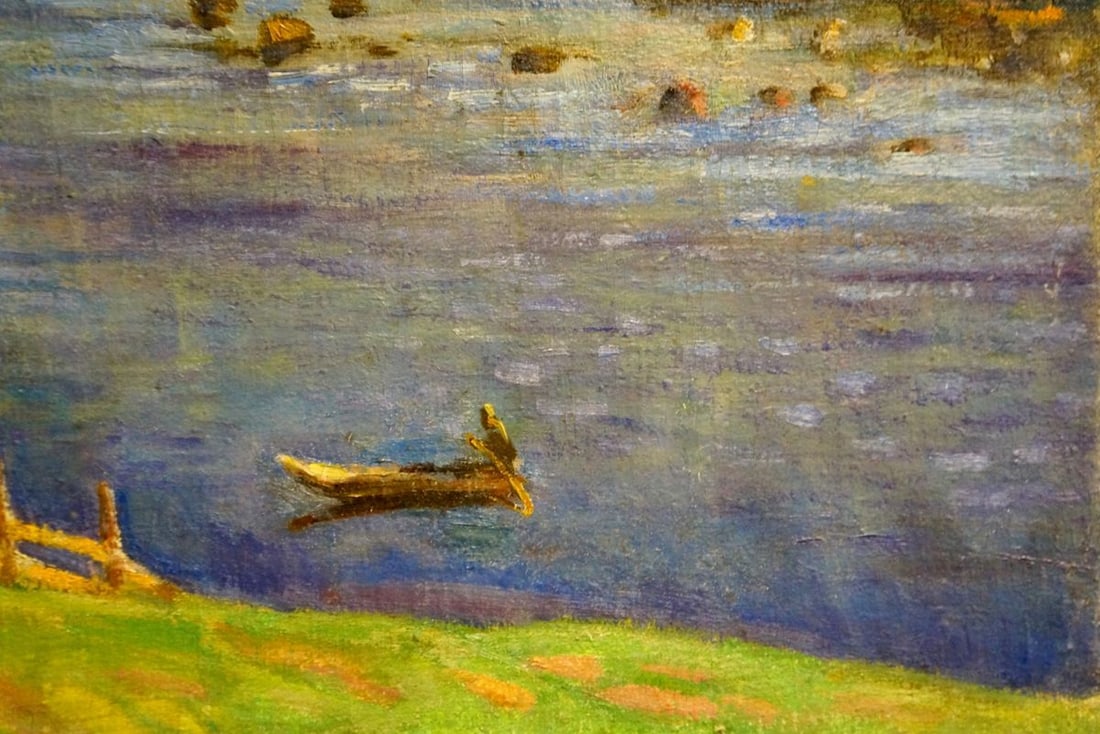 Oil painting River landscape Nevkrytyy D. N. - 5