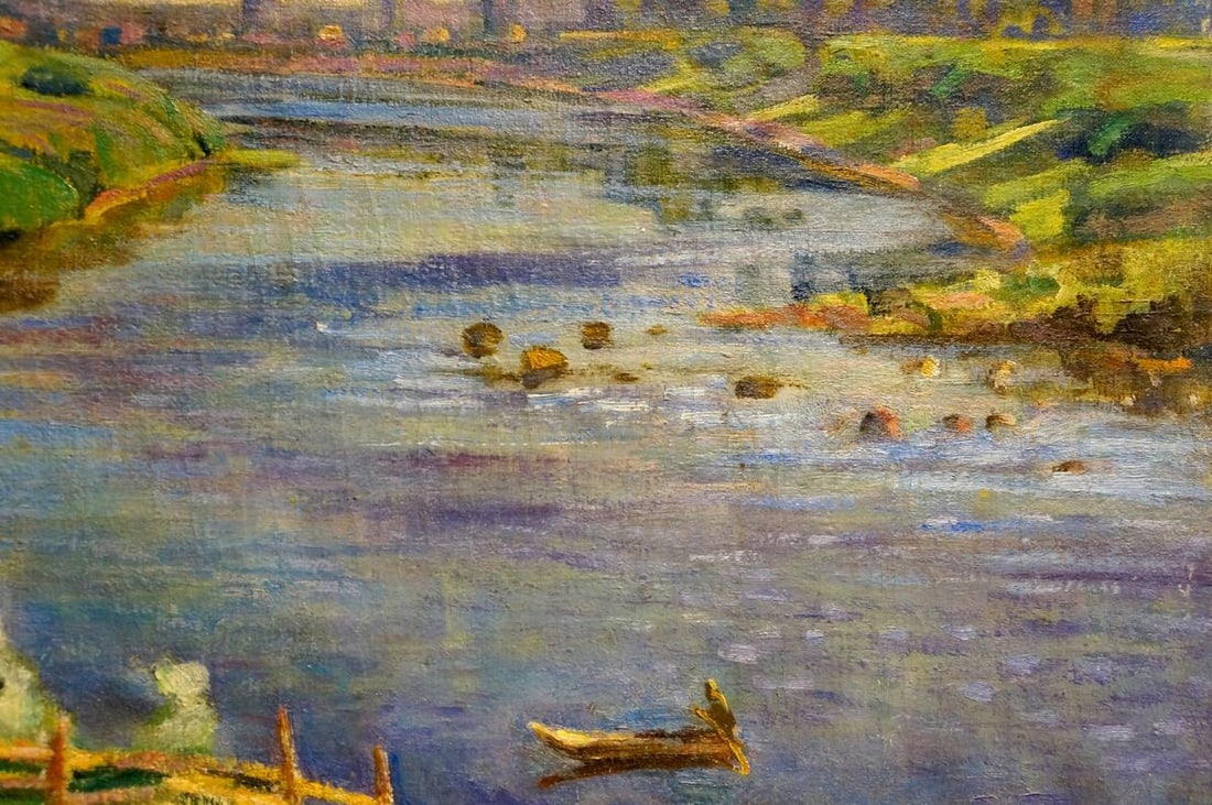 Oil painting River landscape Nevkrytyy D. N. - 6